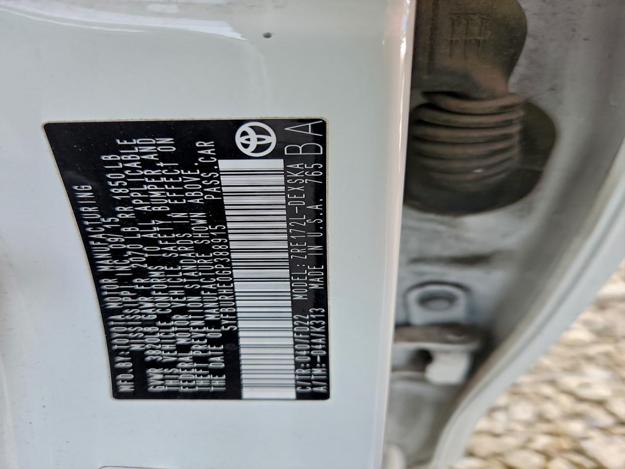 2016 TOYOTA COROLLA L photo 34
