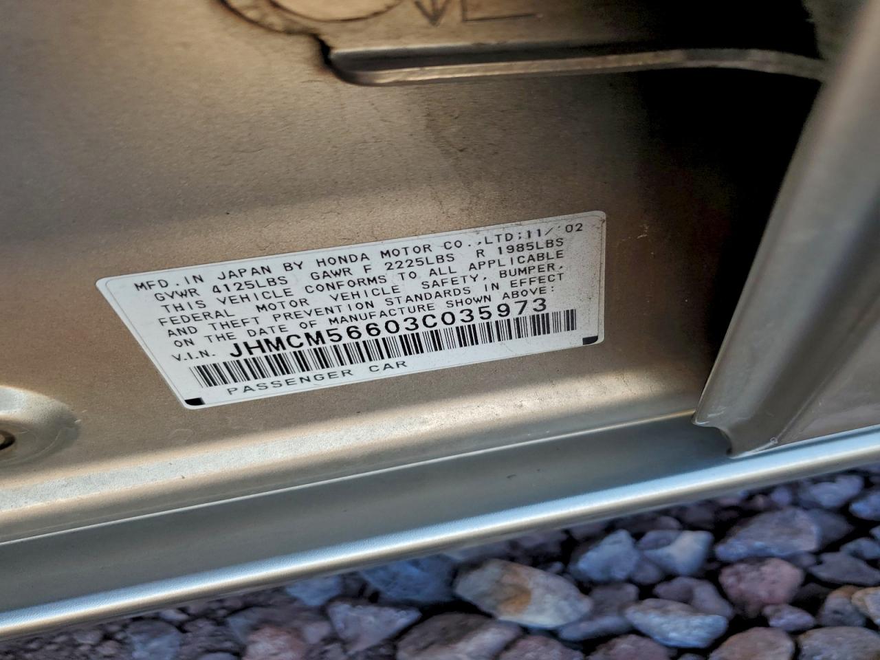 2003 HONDA ACCORD EX photo 12