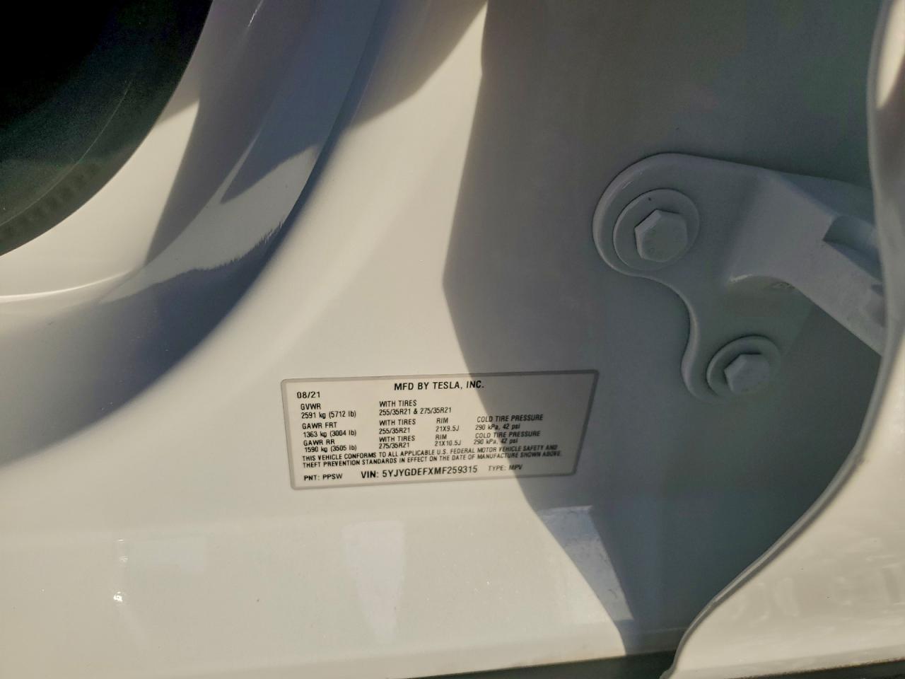 2021 TESLA MODEL Y photo 12