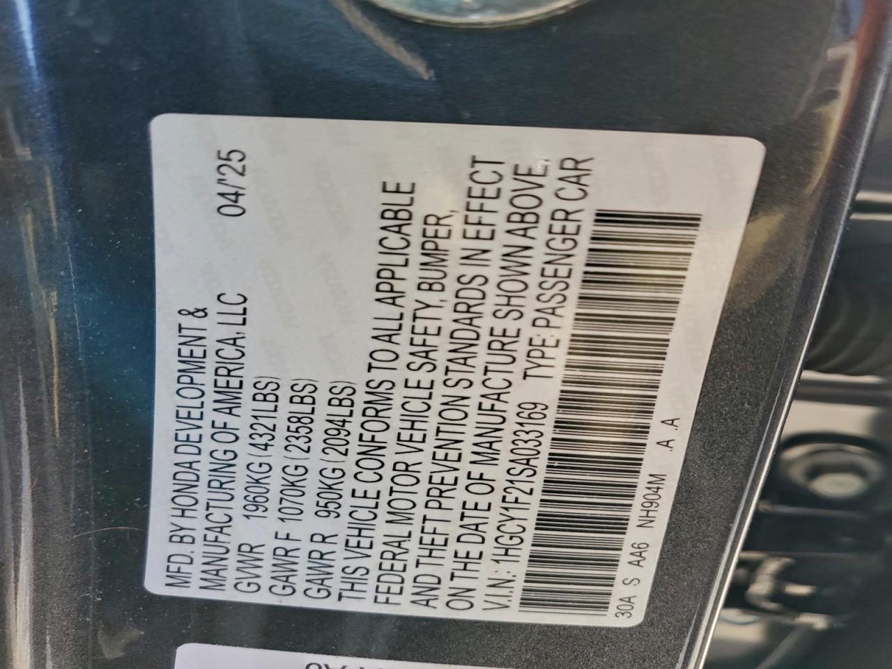 2025 HONDA ACCORD LX photo 12