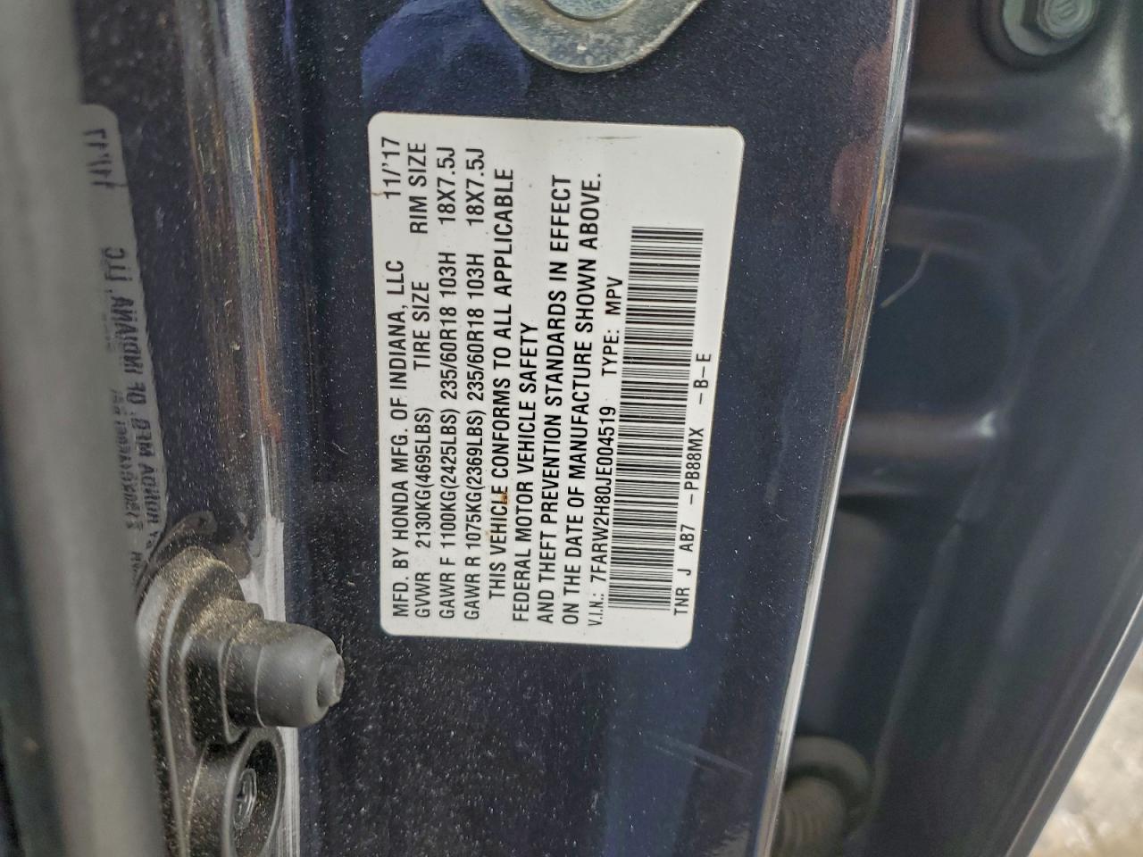 2018 HONDA CR-V EXL photo 37