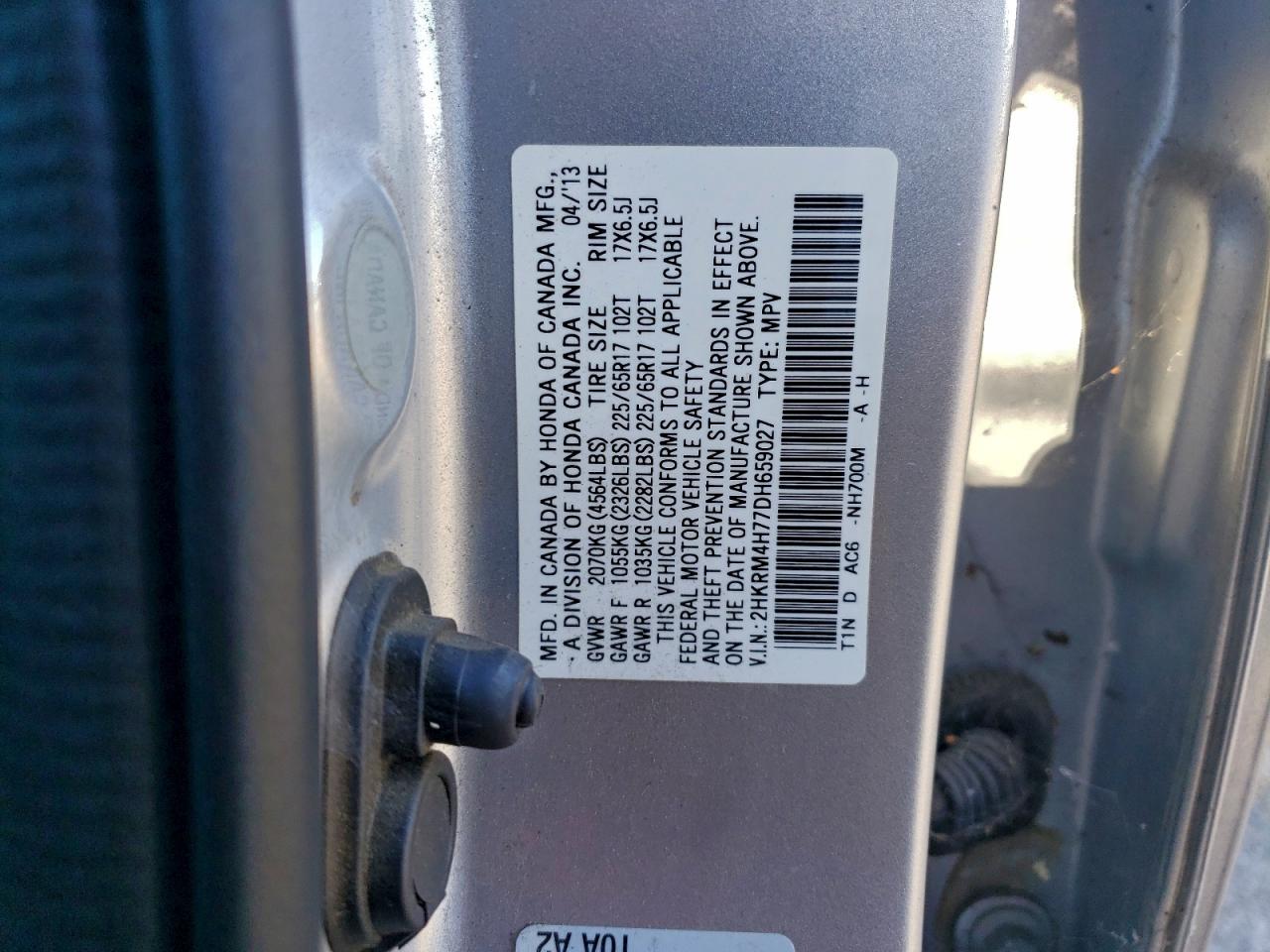 2013 HONDA CR-V EXL photo 13
