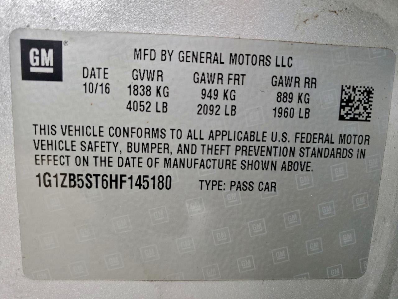 2017 CHEVROLET MALIBU LS photo 23