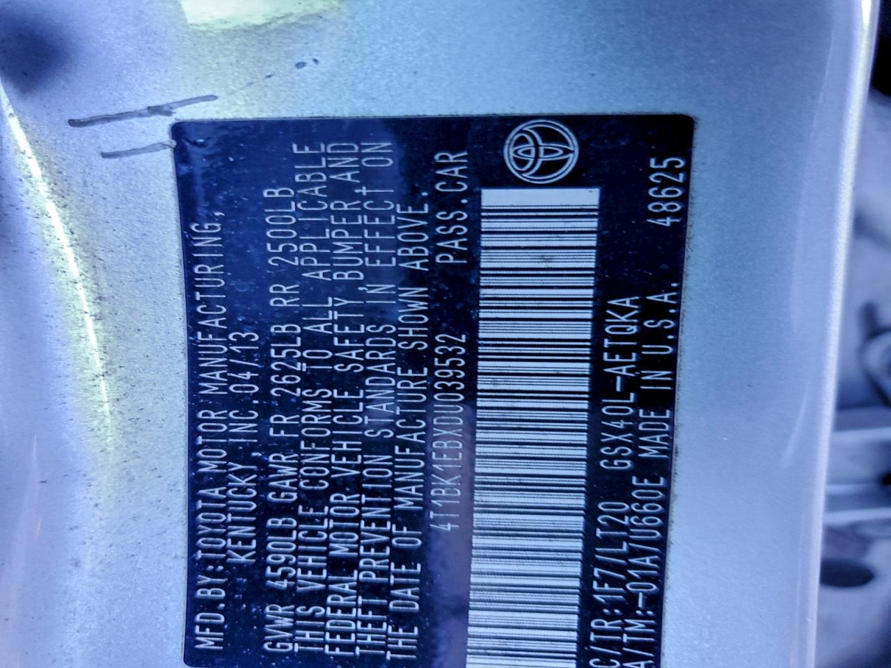2013 TOYOTA AVALON BASE photo 12