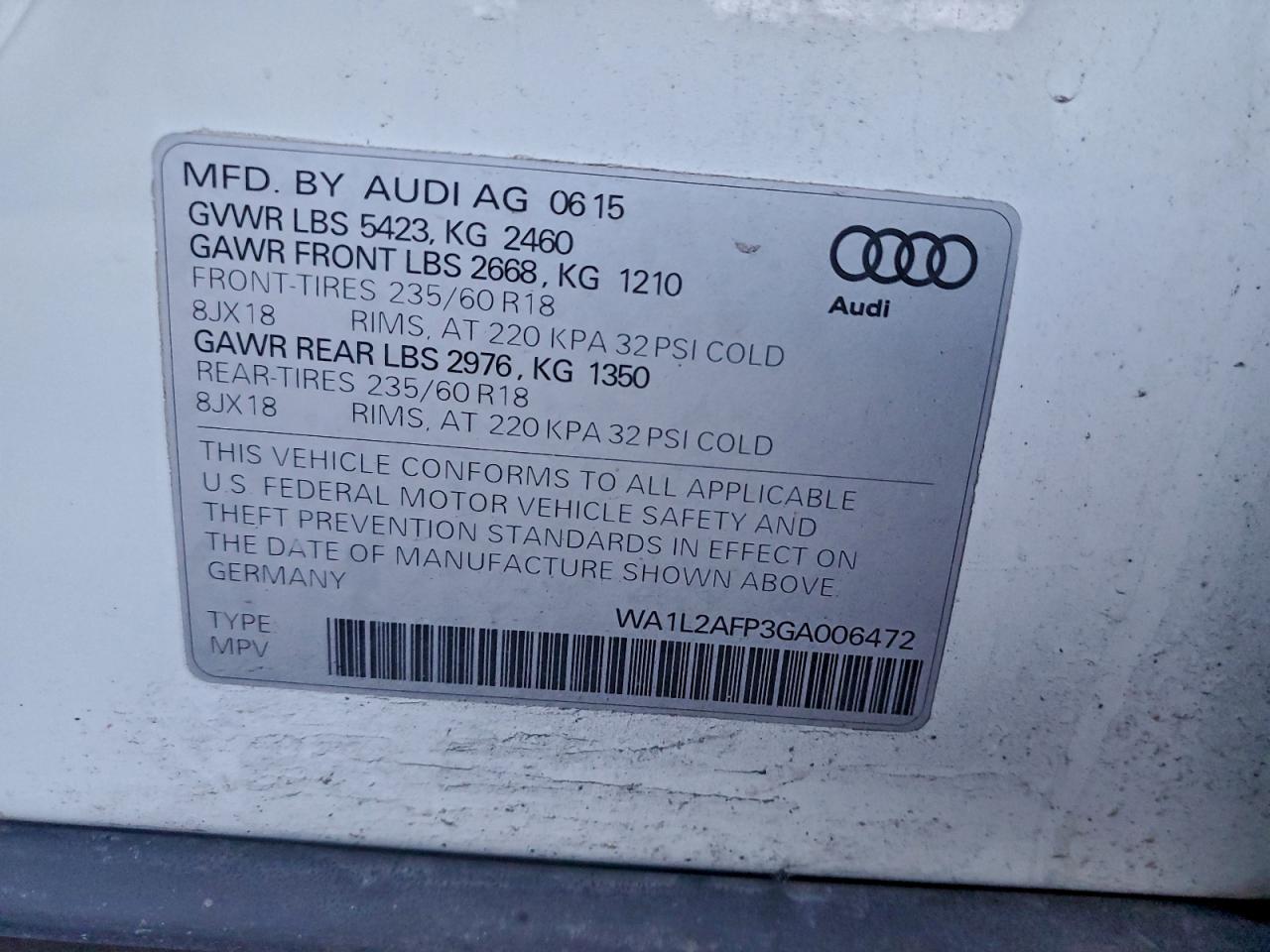 2016 AUDI Q5 PREMIUM PLUS photo 13