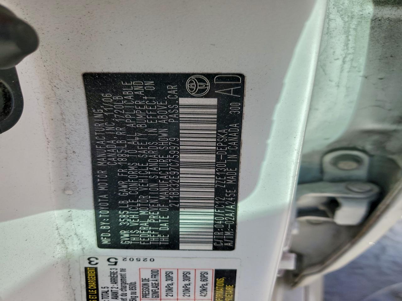 2007 TOYOTA COROLLA CE photo 37
