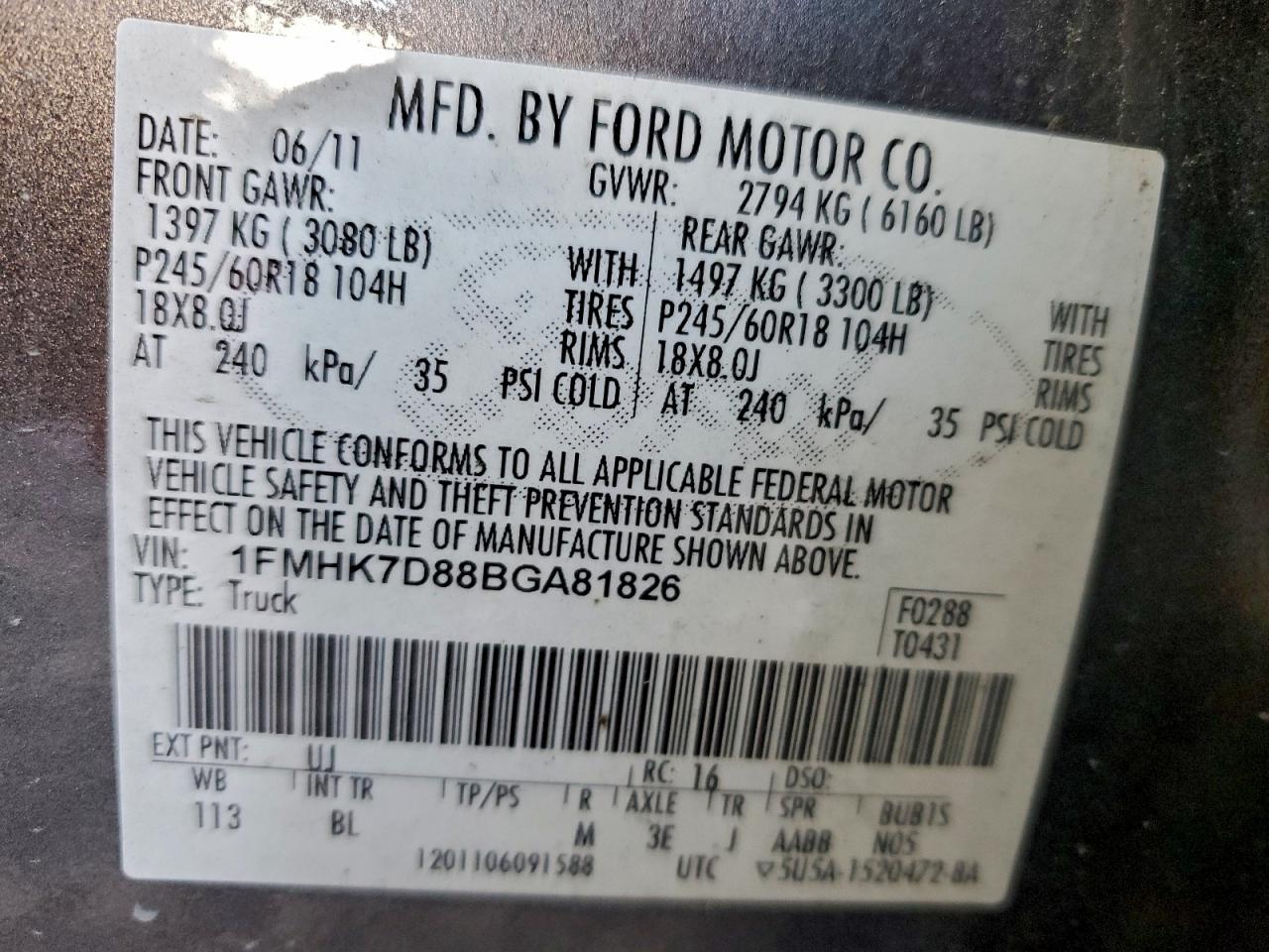 2011 FORD EXPLORER XLT photo 37