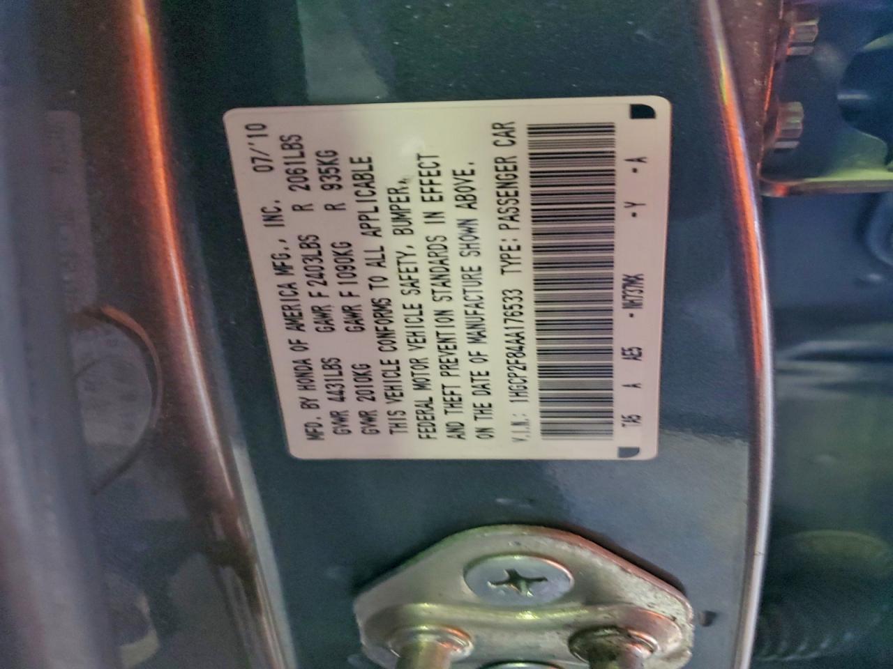 2010 HONDA ACCORD EXL photo 23