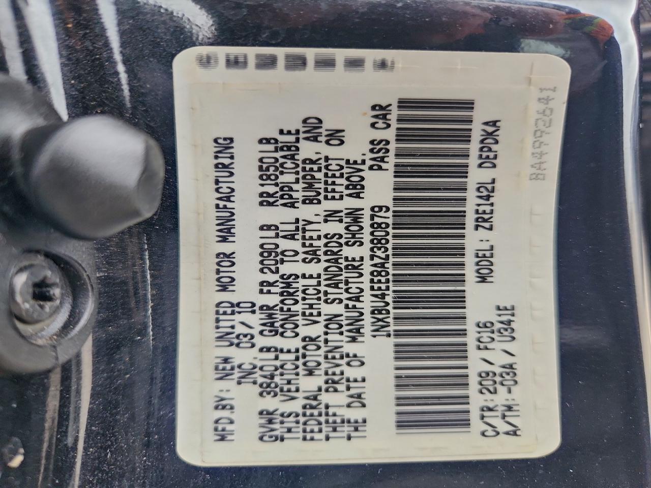 2010 TOYOTA COROLLA BASE photo 12