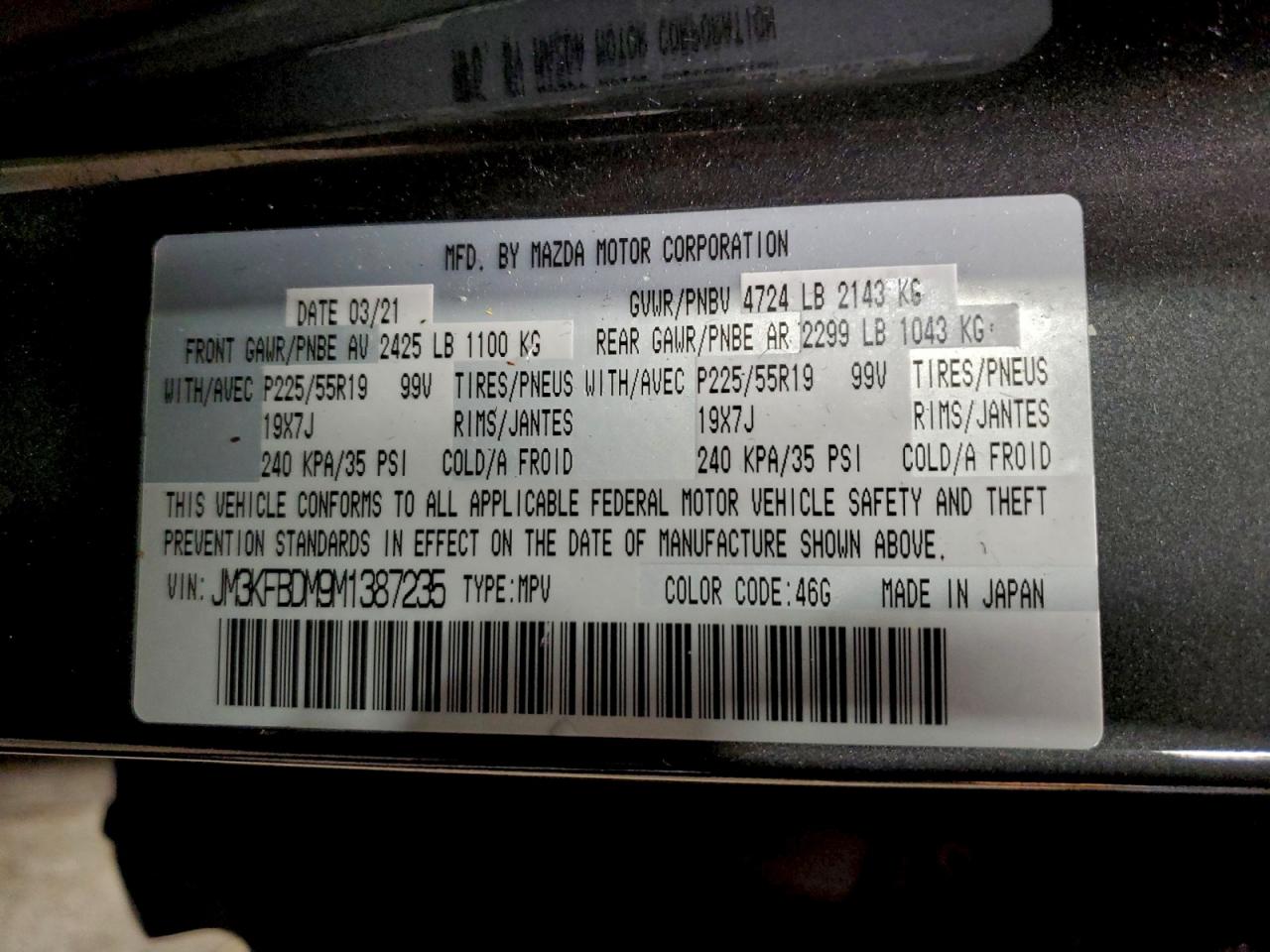 2021 MAZDA CX-5 GRAND TOURING photo 34
