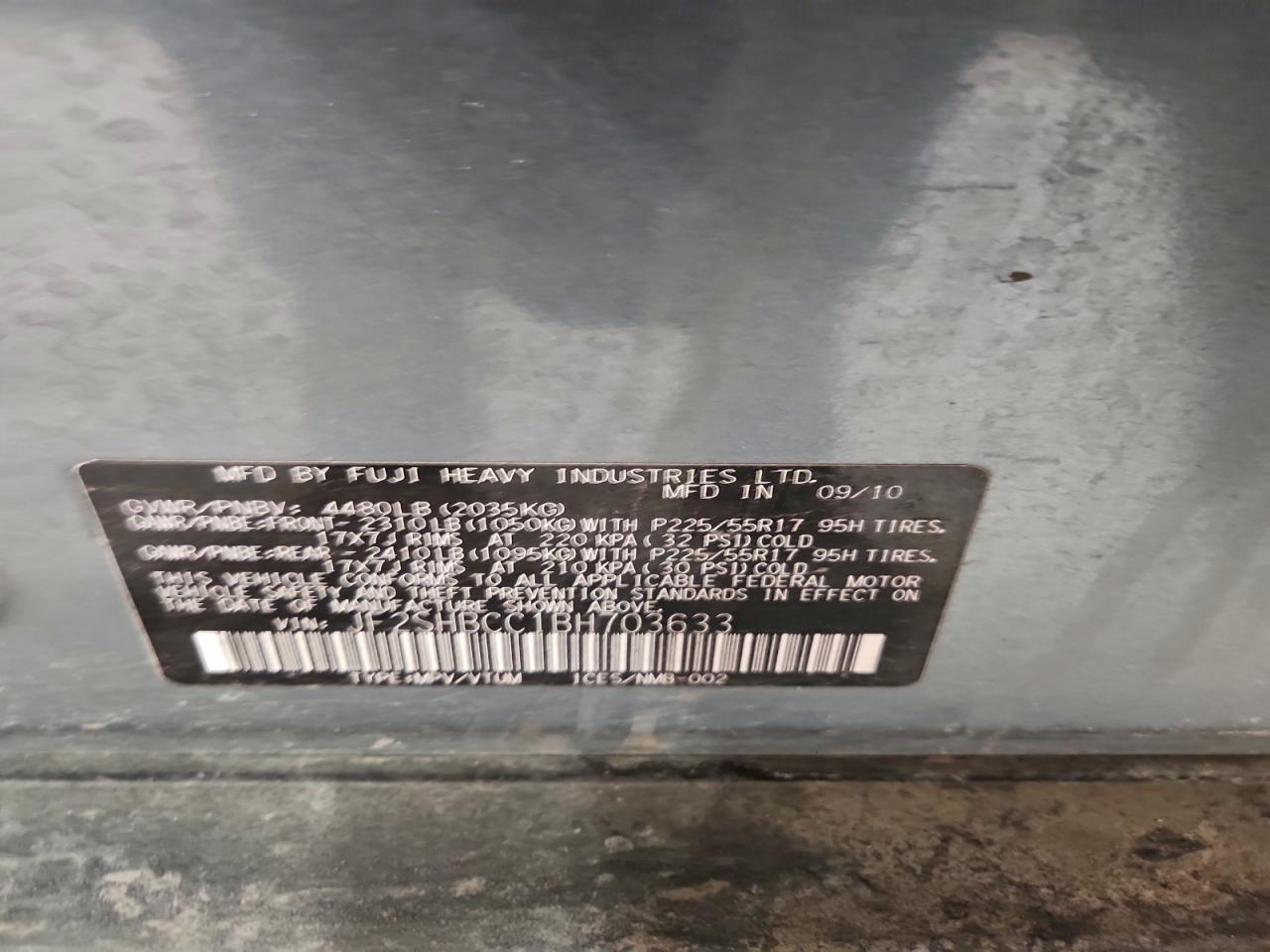 2011 SUBARU FORESTER 2.5X PREMIUM photo 34