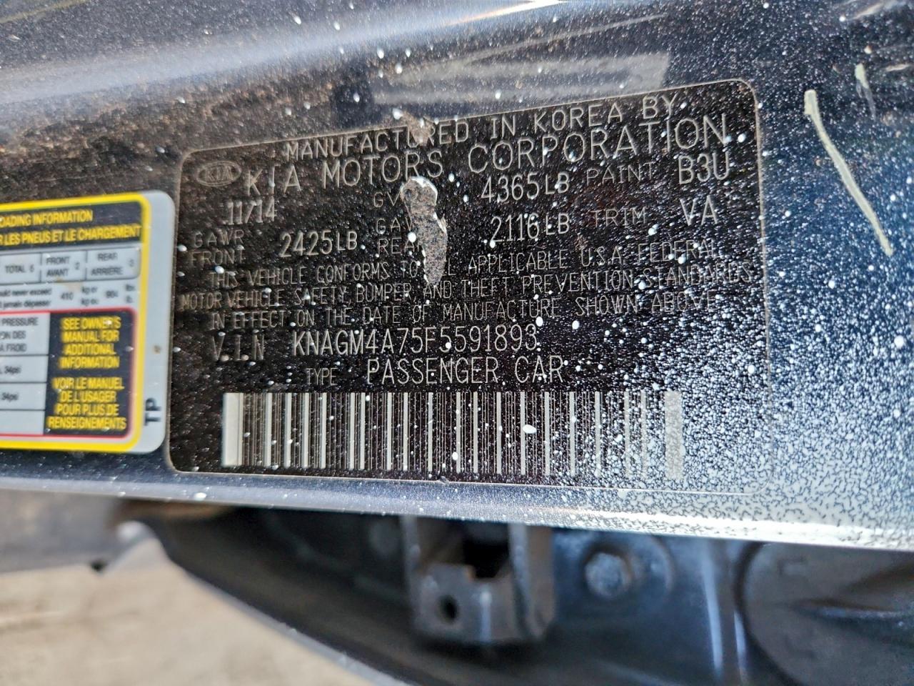 2015 KIA OPTIMA LX photo 12
