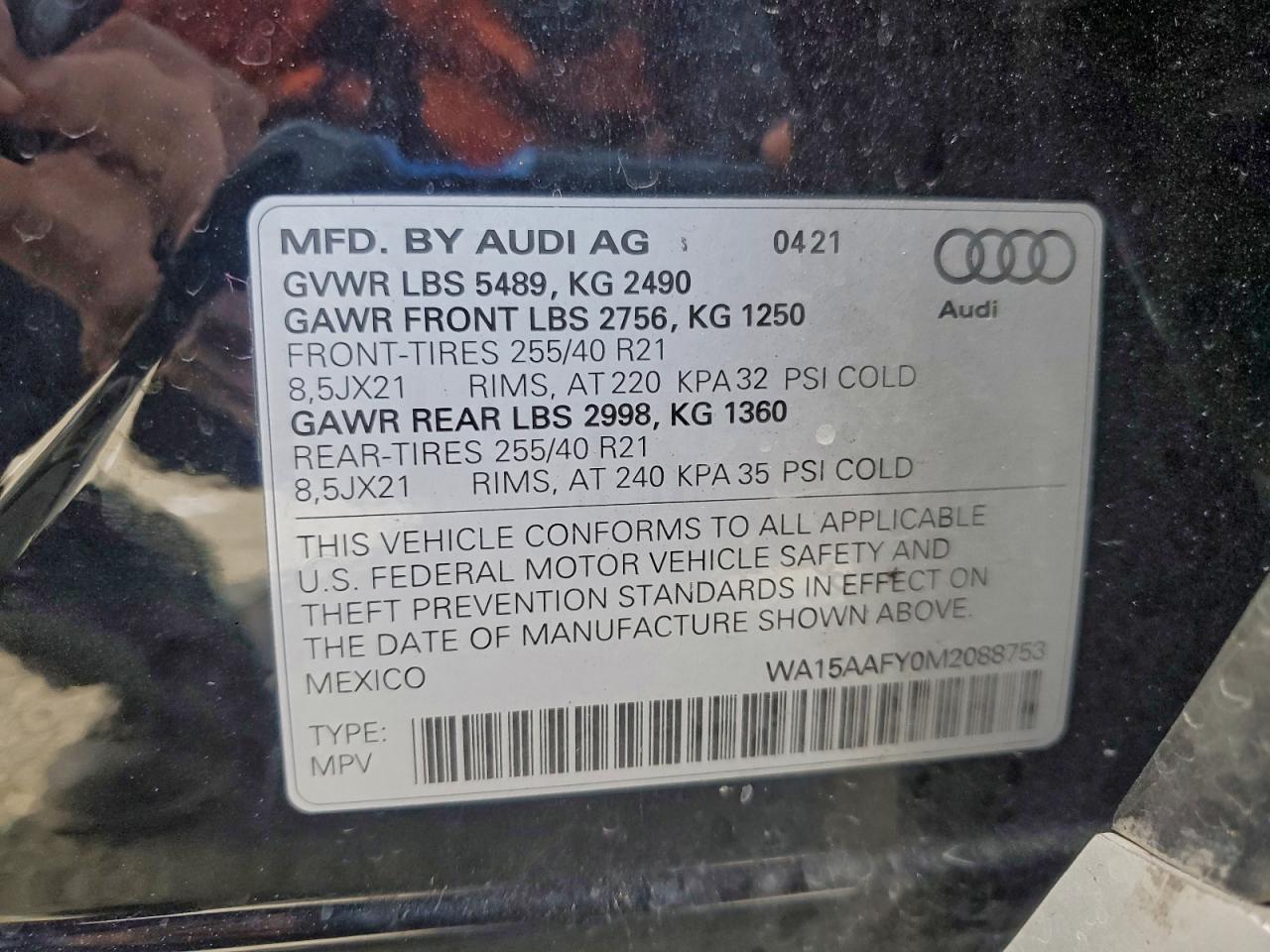 2021 AUDI Q5 SPORTBACK PREMIUM PLUS photo 45