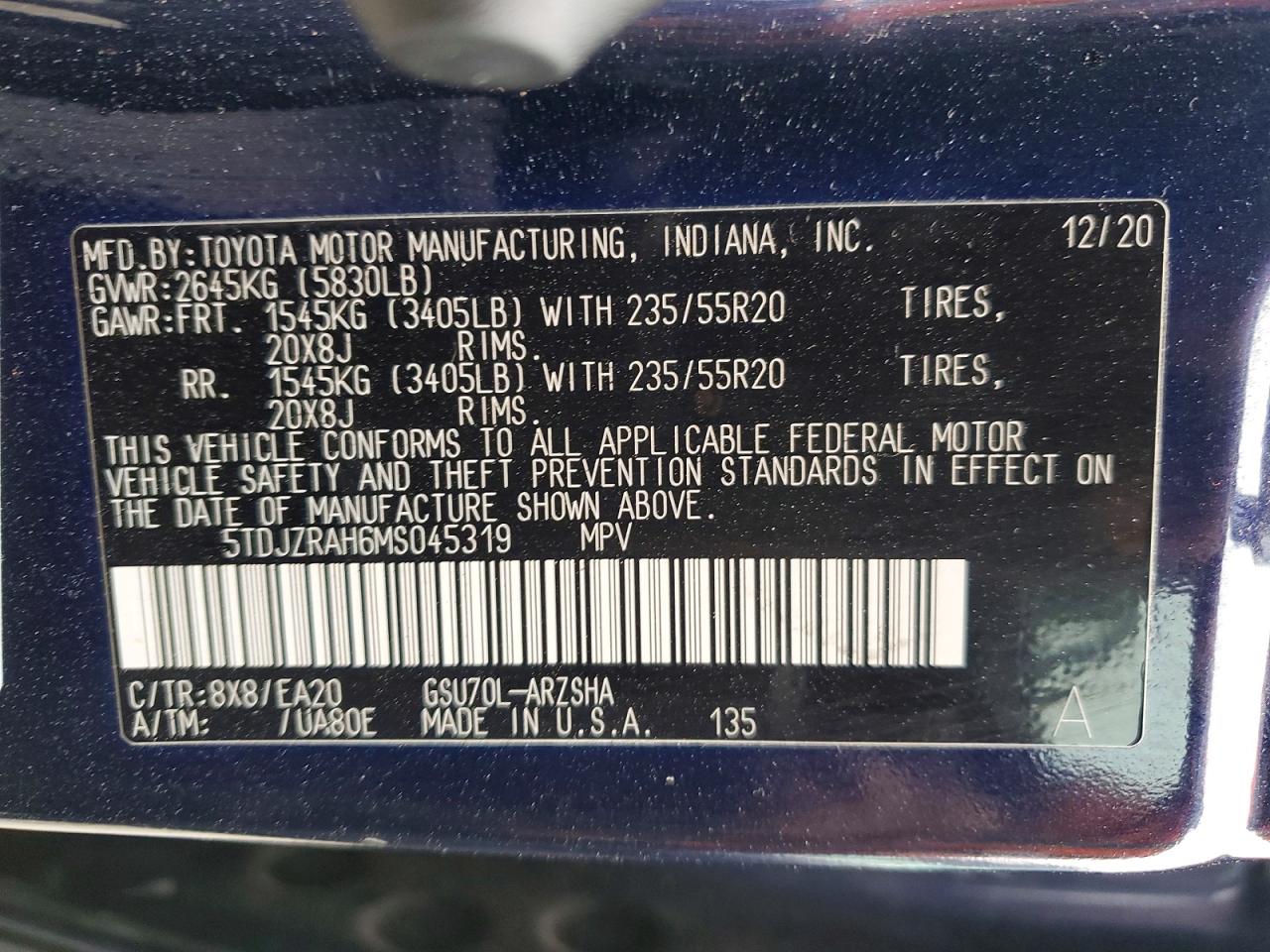 2021 TOYOTA HIGHLANDER XSE photo 14