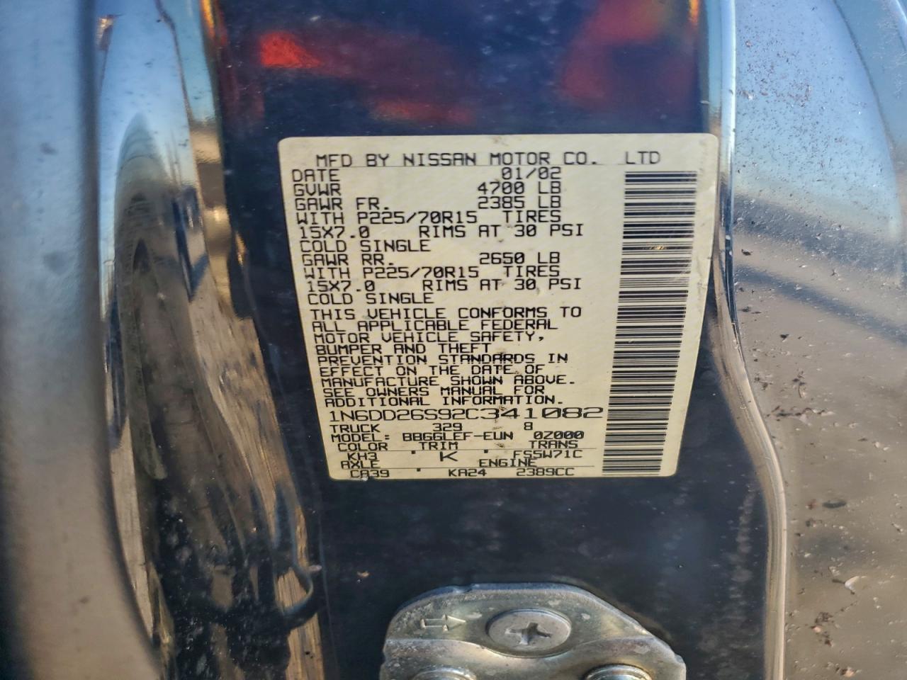 2002 NISSAN FRONTIER photo 12