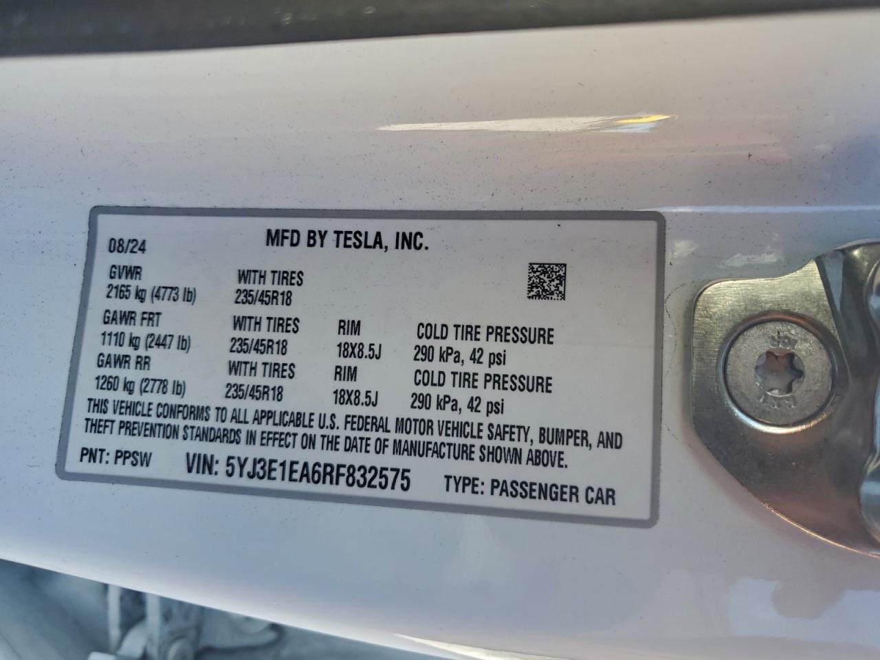 2024 TESLA MODEL 3 photo 23