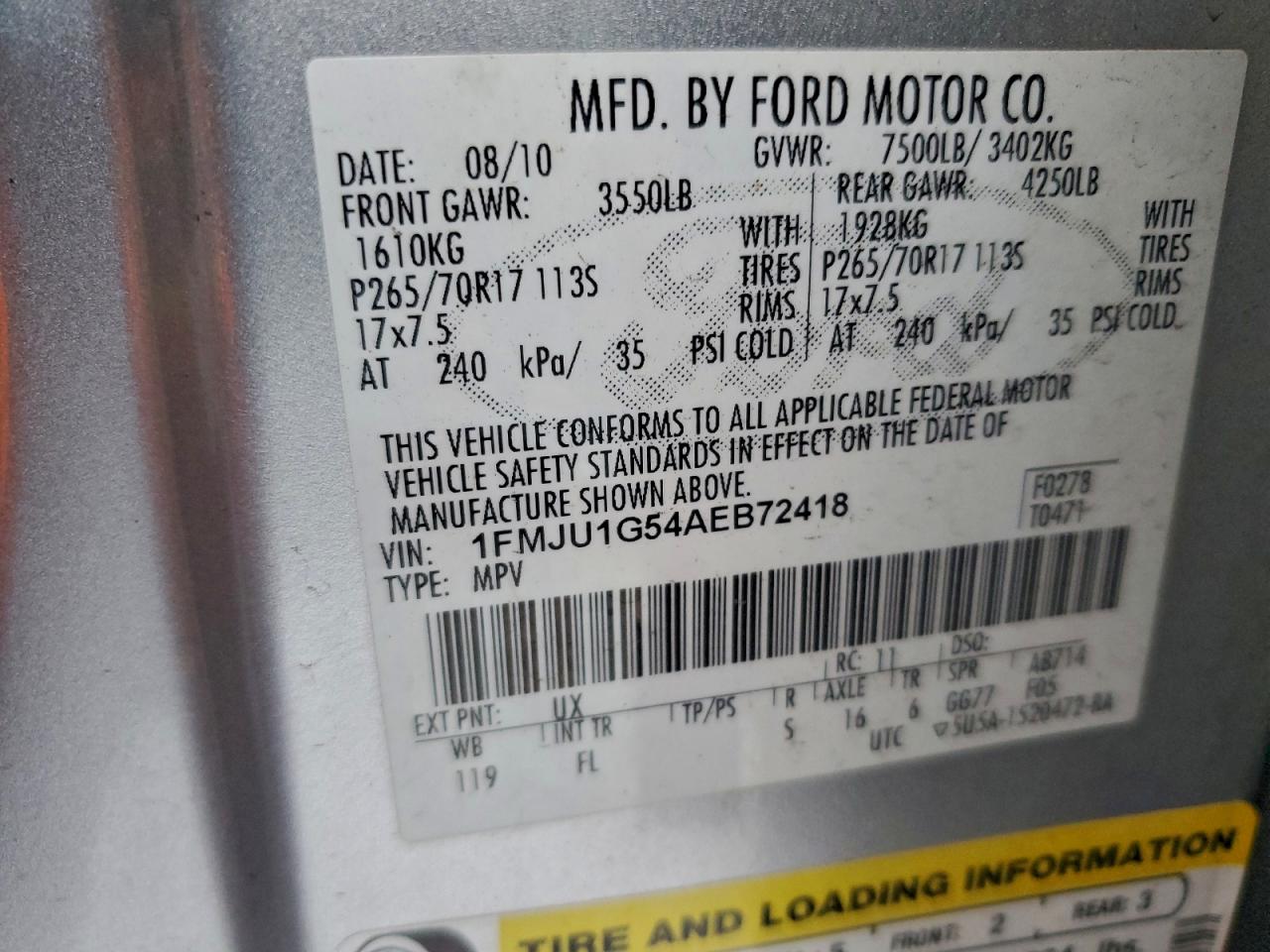2010 FORD EXPEDITION XLT photo 13