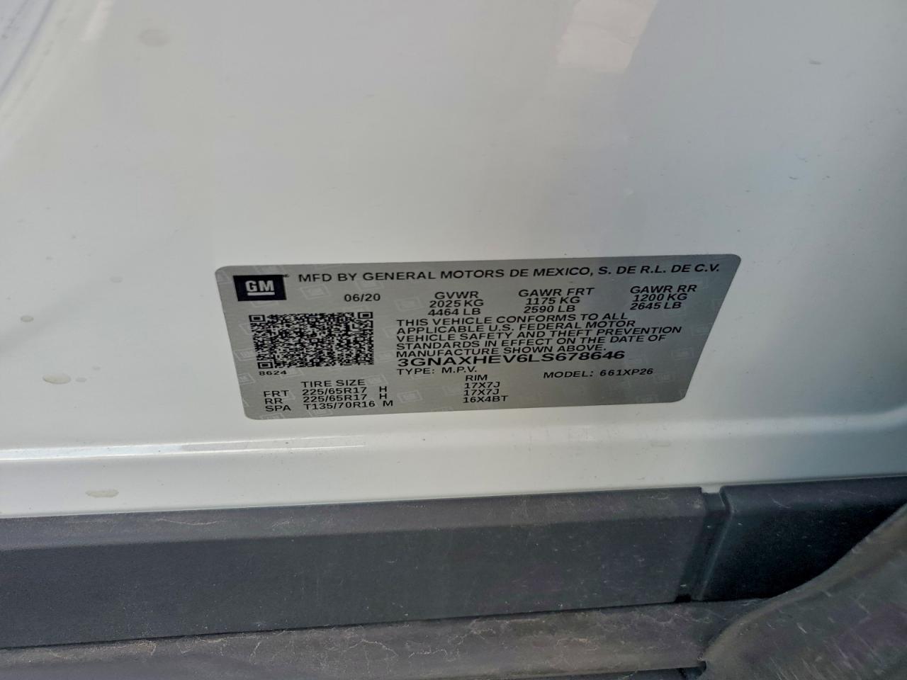 2020 CHEVROLET EQUINOX LS photo 13