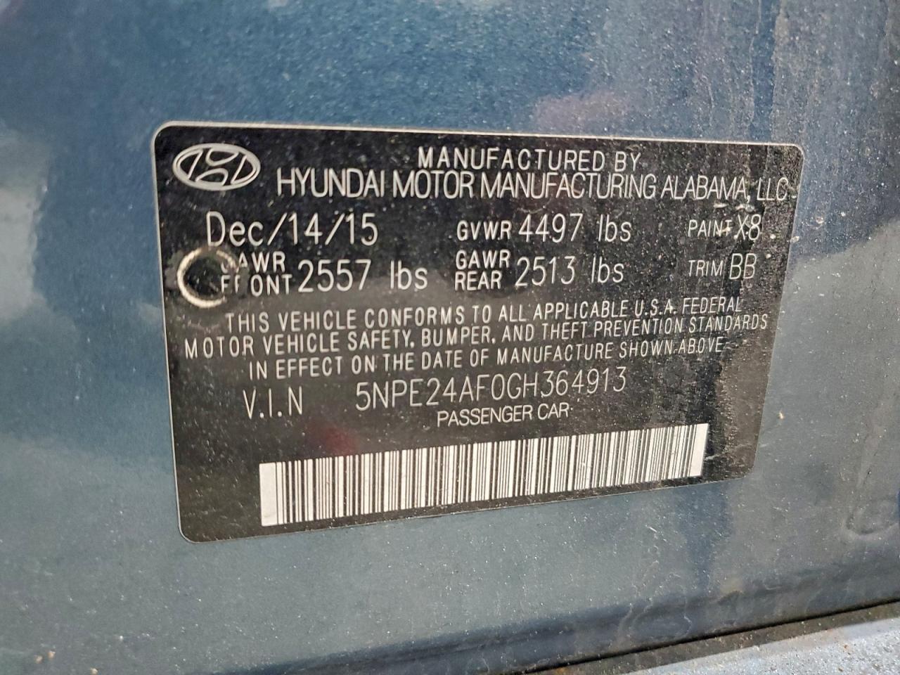 2016 HYUNDAI SONATA SE photo 25