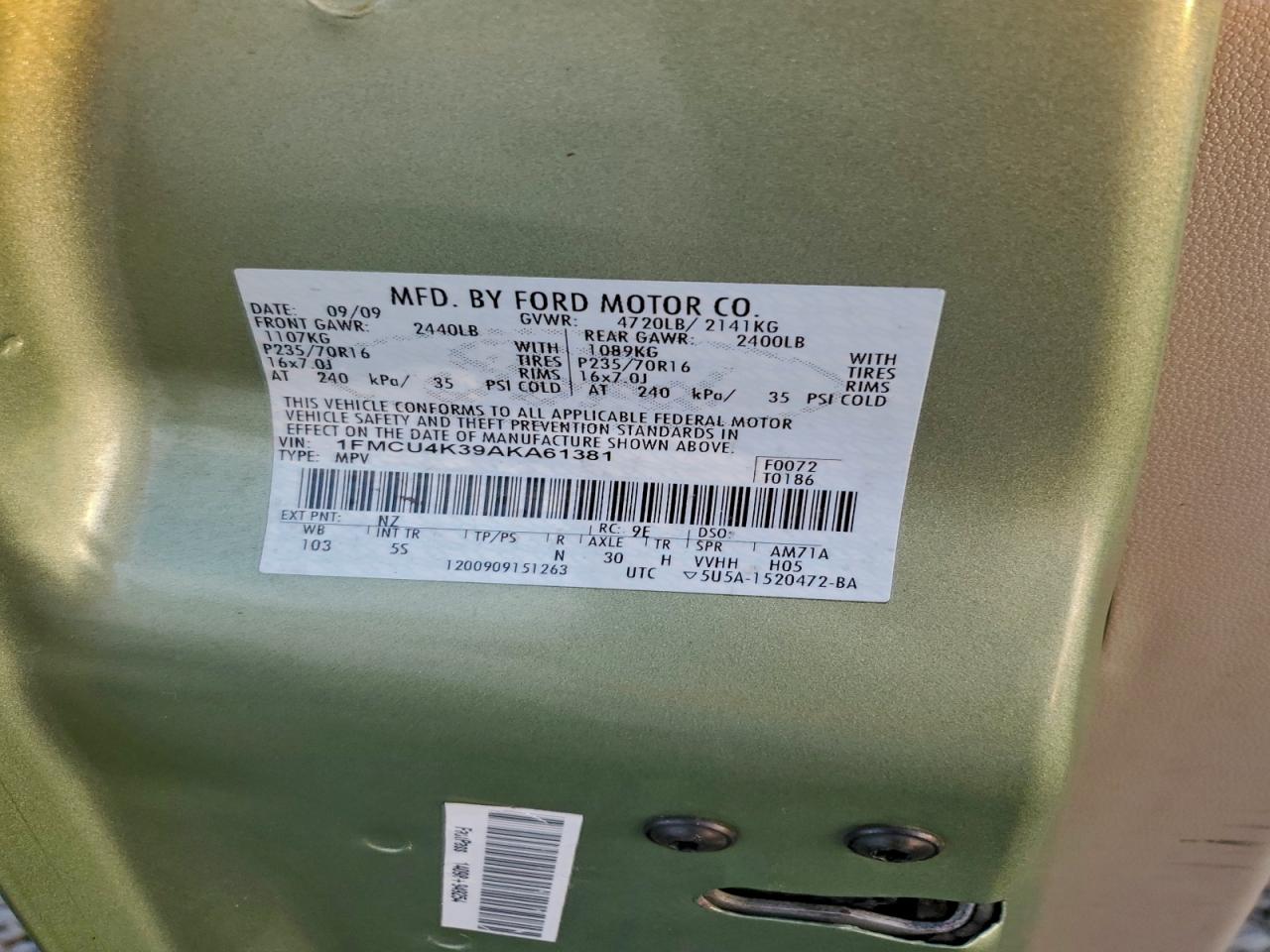 2010 FORD ESCAPE HYBRID photo 13