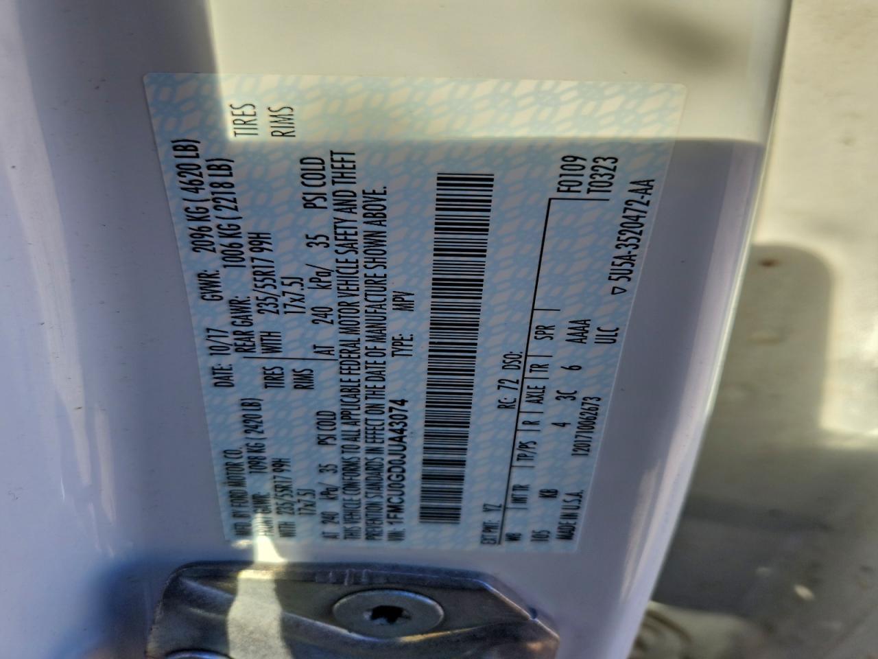 2018 FORD ESCAPE SE photo 13