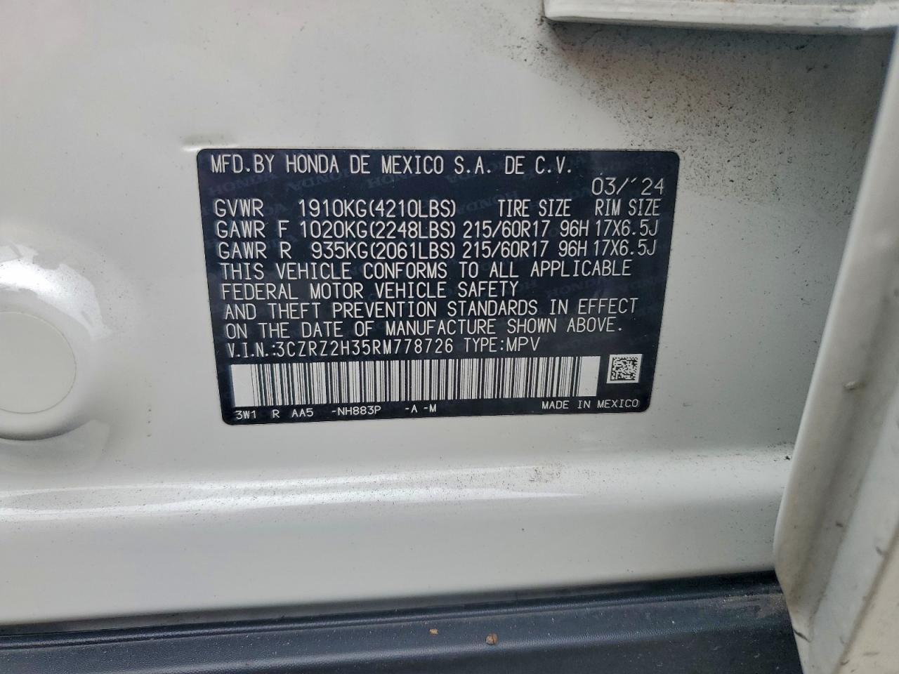 2024 HONDA HR-V LX photo 25