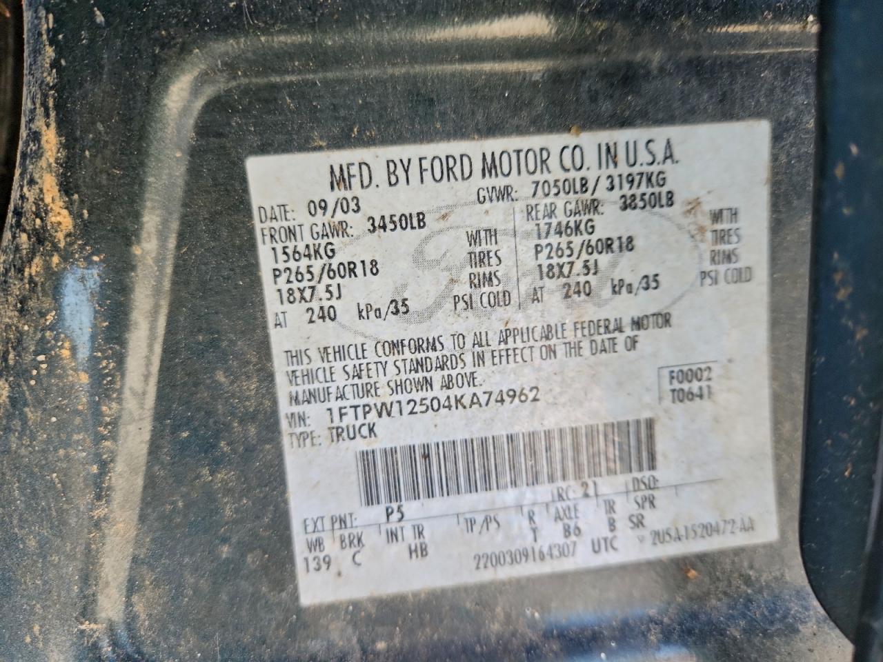 2004 FORD F150 SUPERCREW photo 45