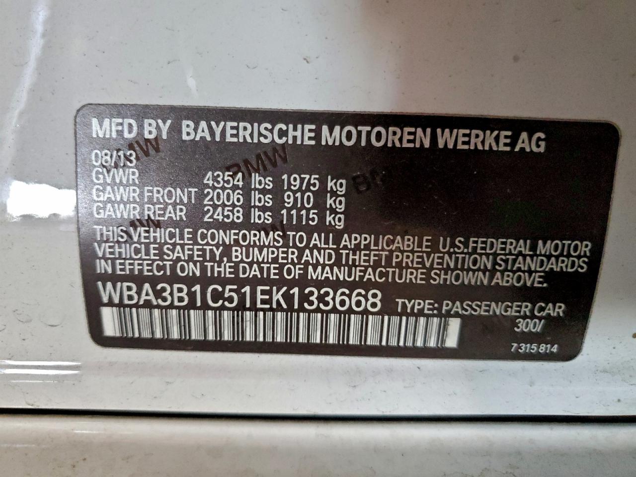 2014 BMW 320 I photo 12