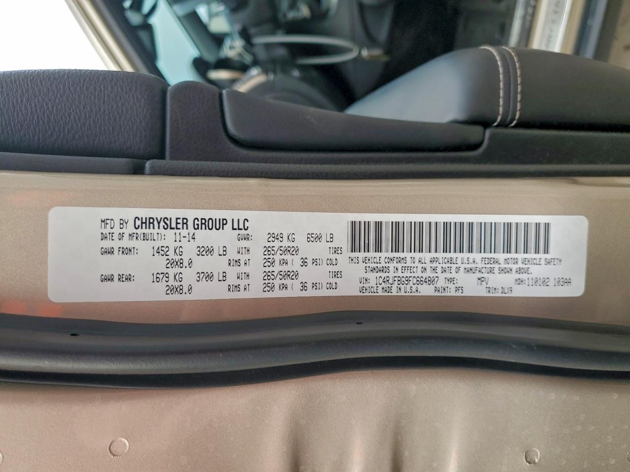2015 JEEP GRAND CHEROKEE LIMITED photo 40