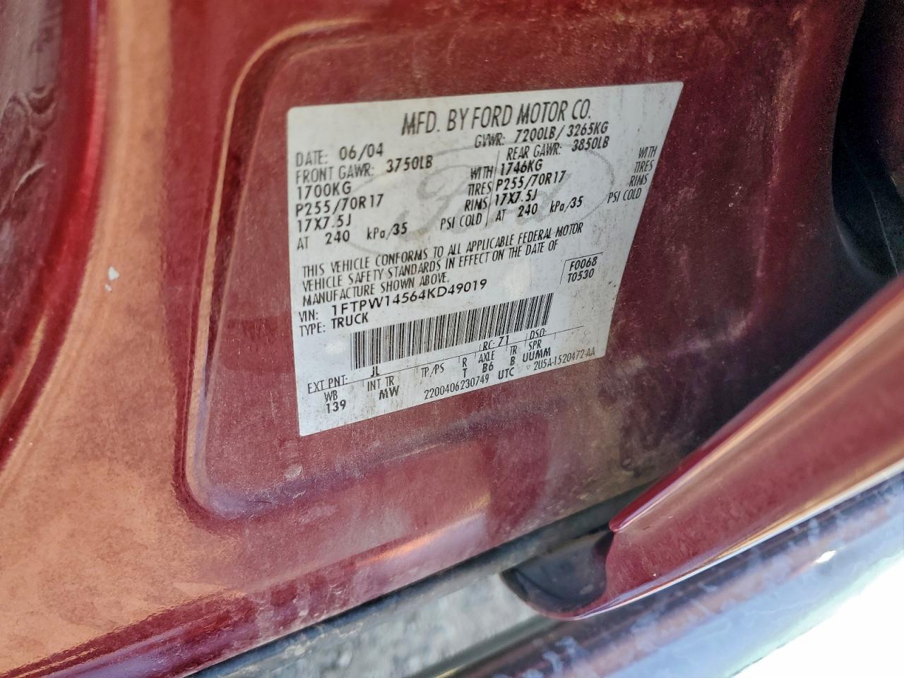 2004 FORD F150 SUPERCREW photo 12