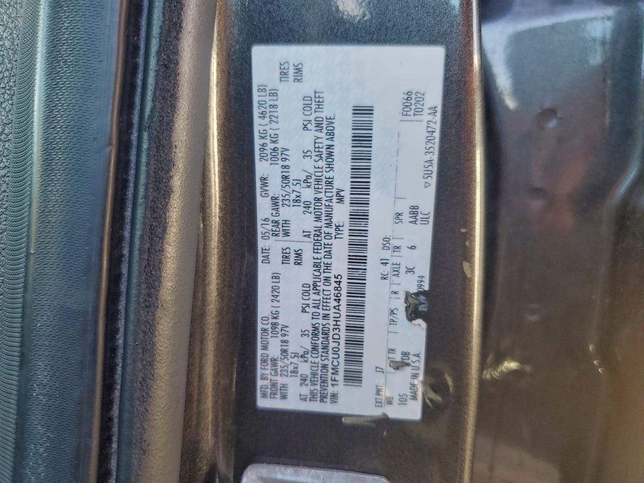 2017 FORD ESCAPE TITANIUM photo 23