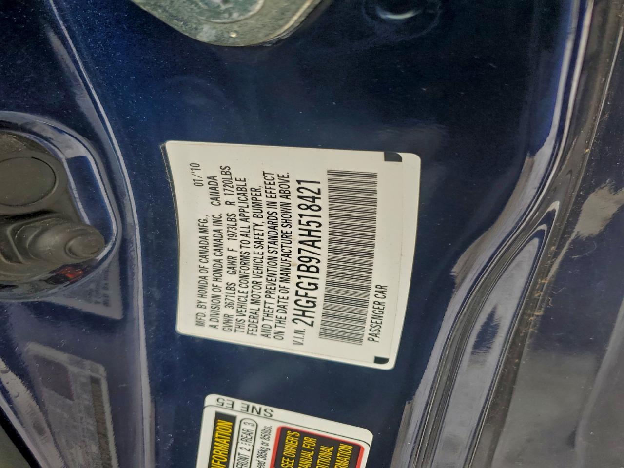 2010 HONDA CIVIC EXL photo 34