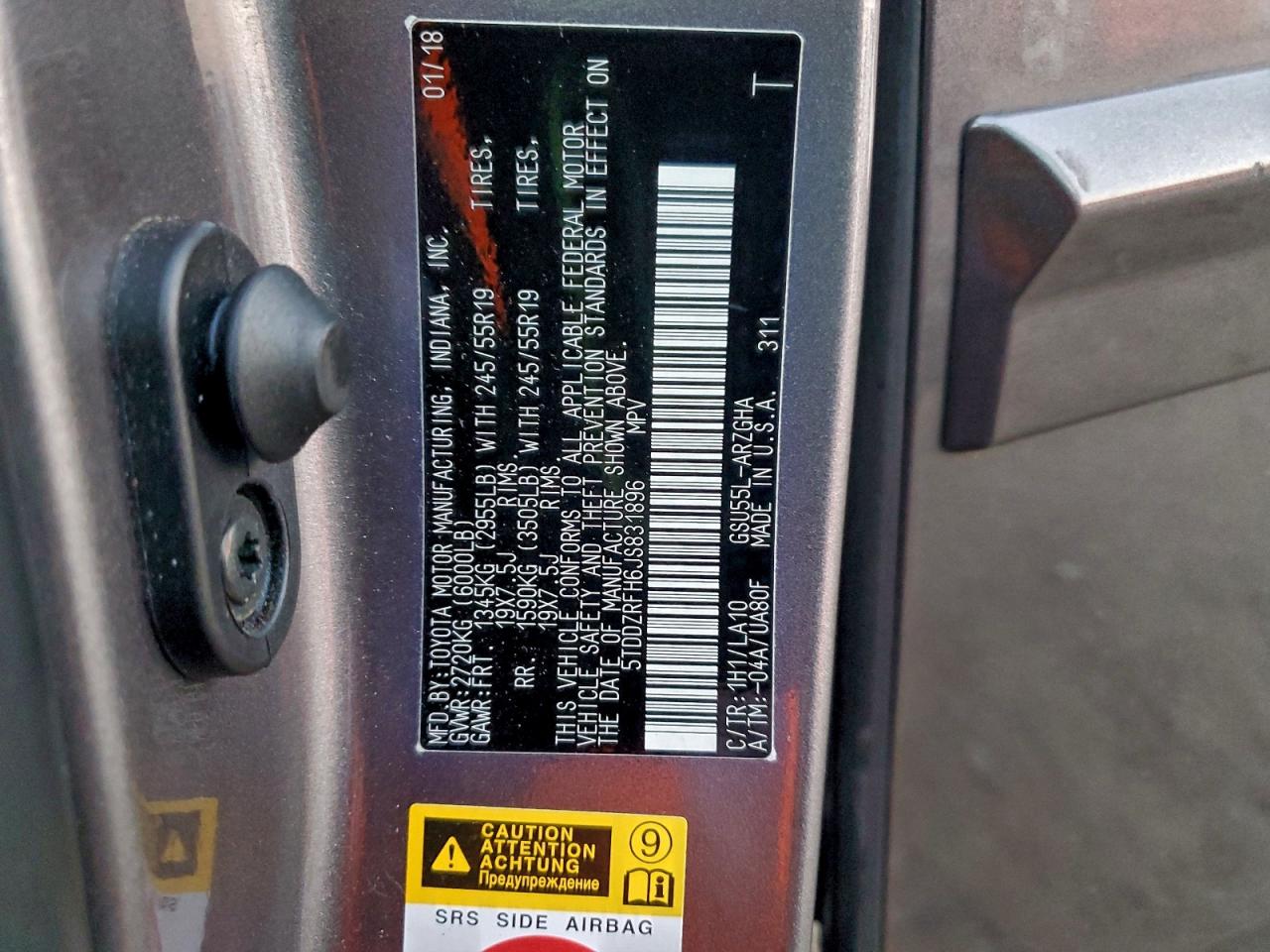 2018 TOYOTA HIGHLANDER LIMITED photo 25