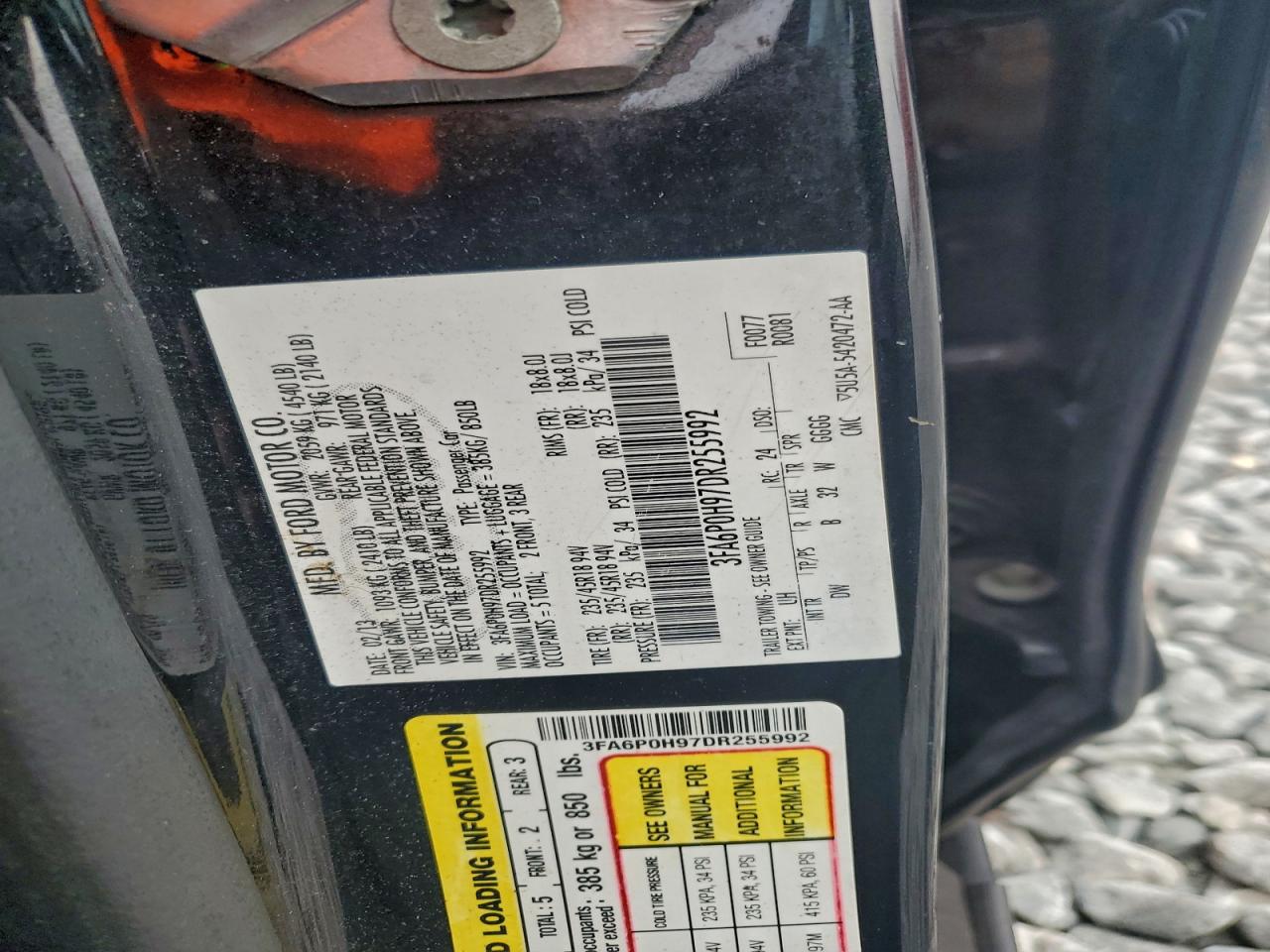 2013 FORD FUSION SE photo 12