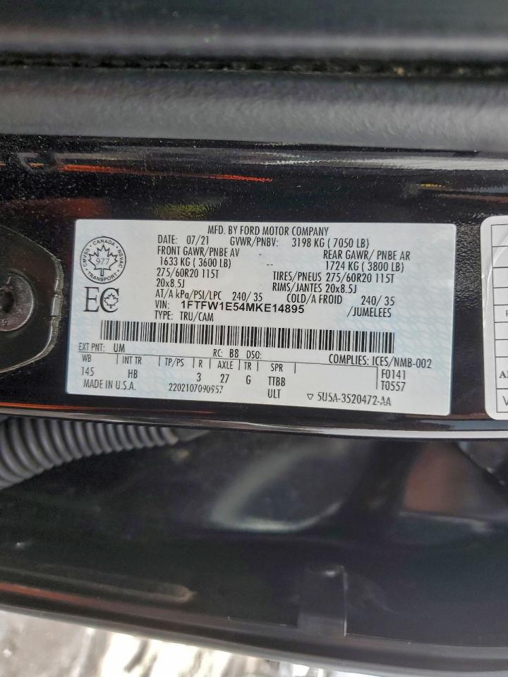 2021 FORD F150 SUPERCREW photo 49