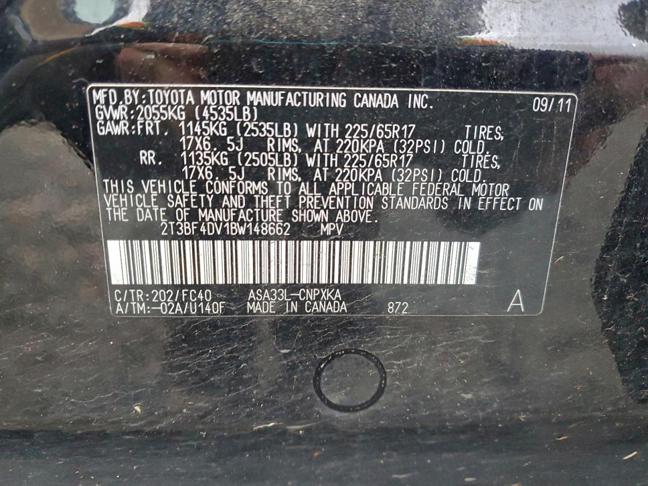 2011 TOYOTA RAV4 photo 13