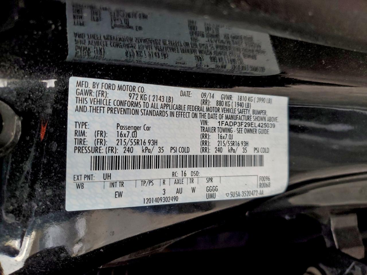 2014 FORD FOCUS SE photo 13