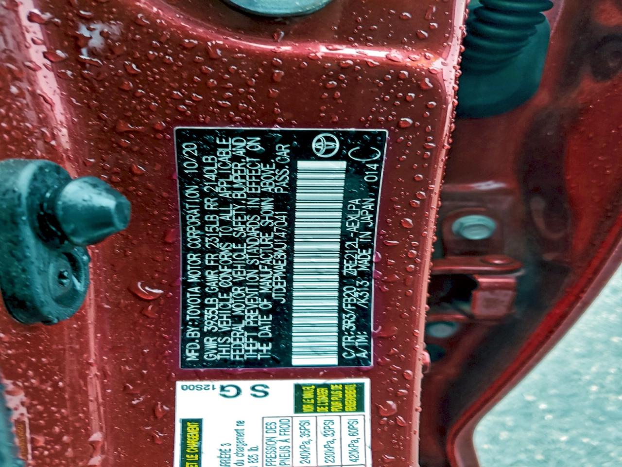 2021 TOYOTA COROLLA LE photo 12