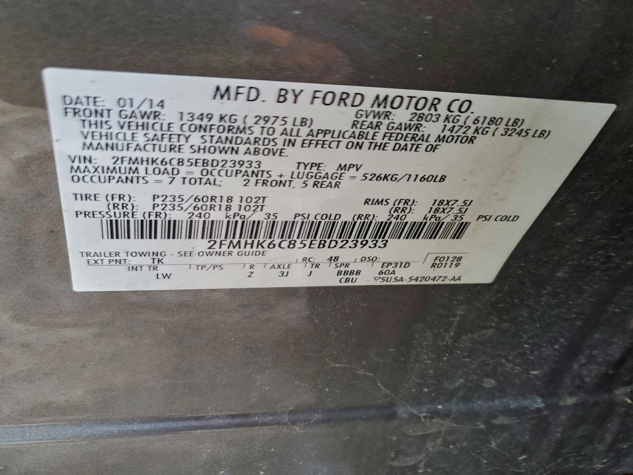 2014 FORD FLEX photo 13