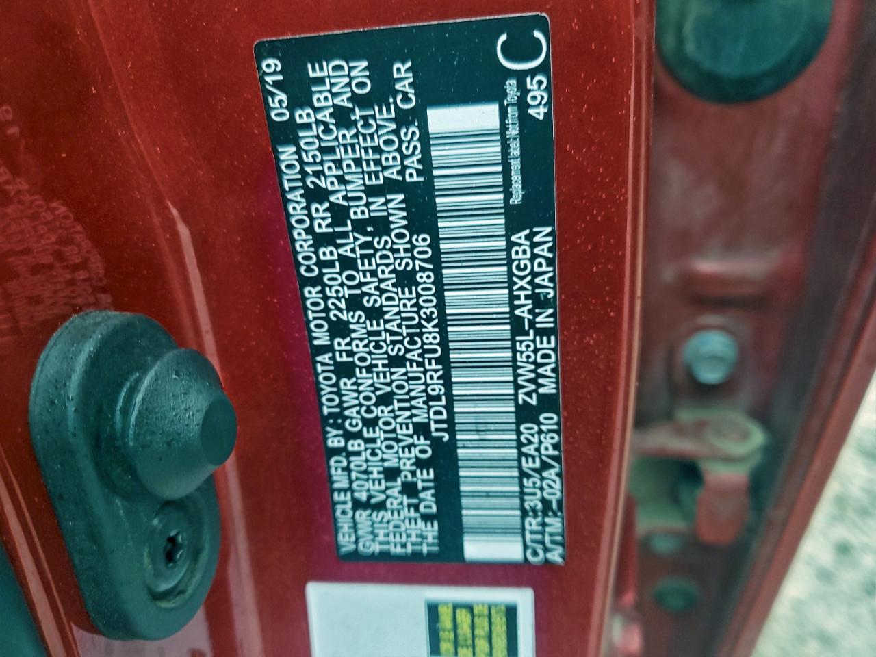 2019 TOYOTA PRIUS photo 23