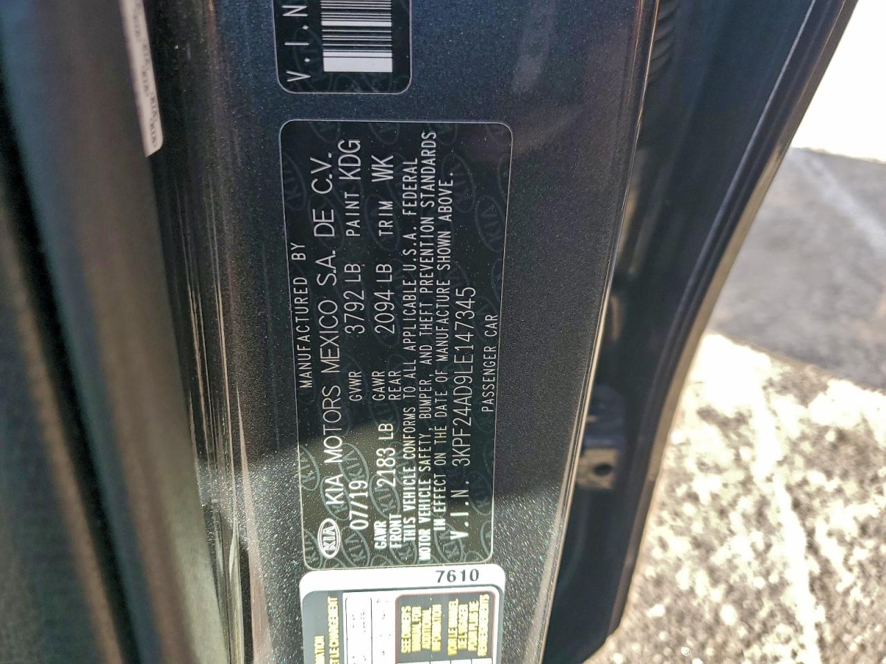 2020 KIA FORTE FE photo 23