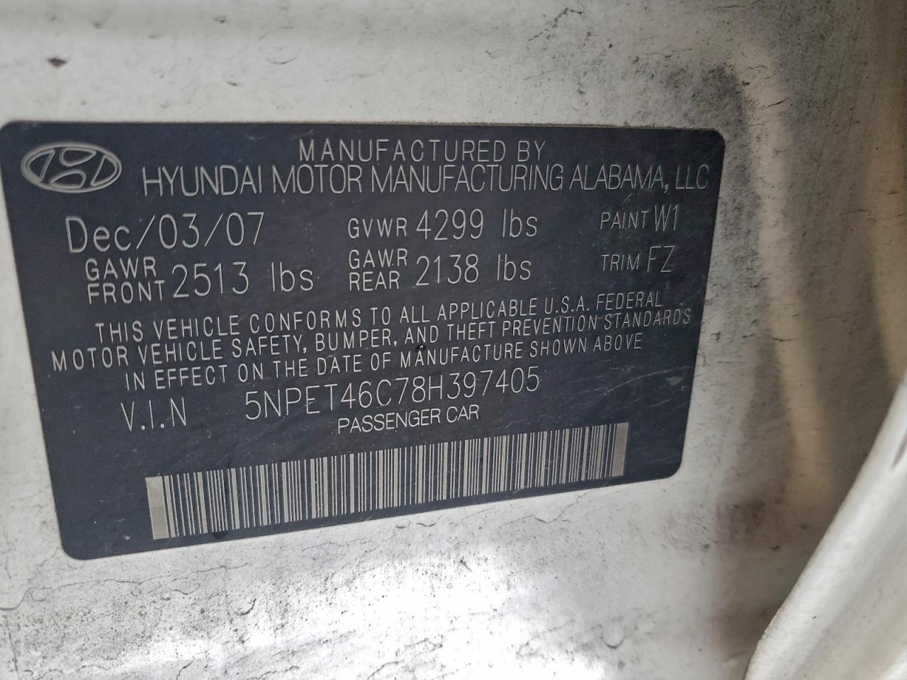 2008 HYUNDAI SONATA GLS photo 34