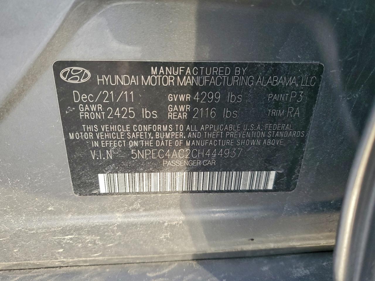 2012 HYUNDAI SONATA SE photo 34