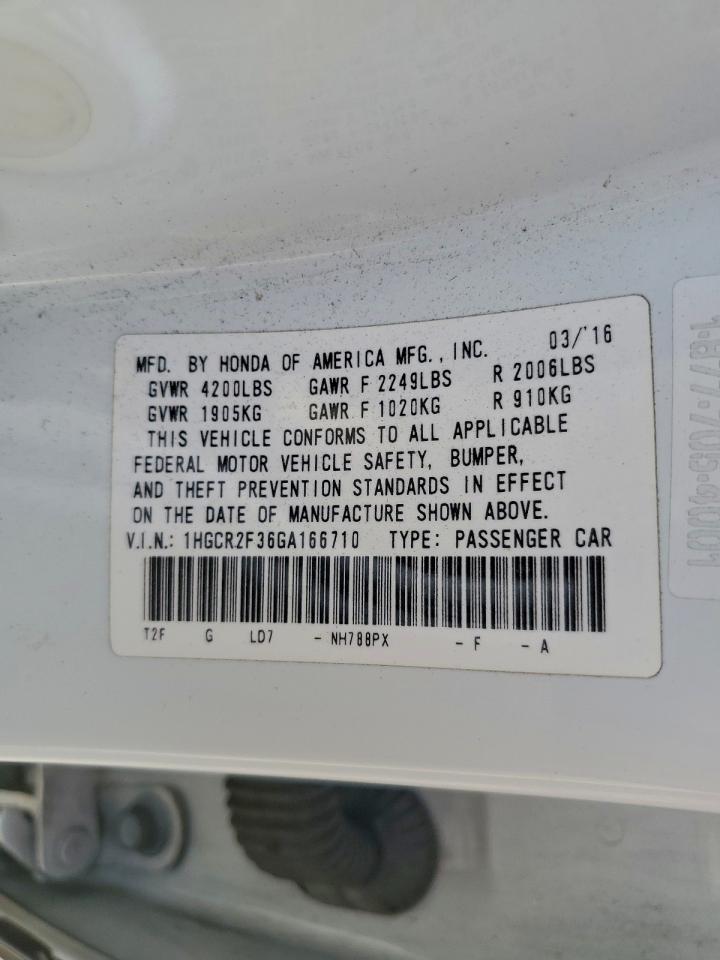 2016 HONDA ACCORD LX photo 12