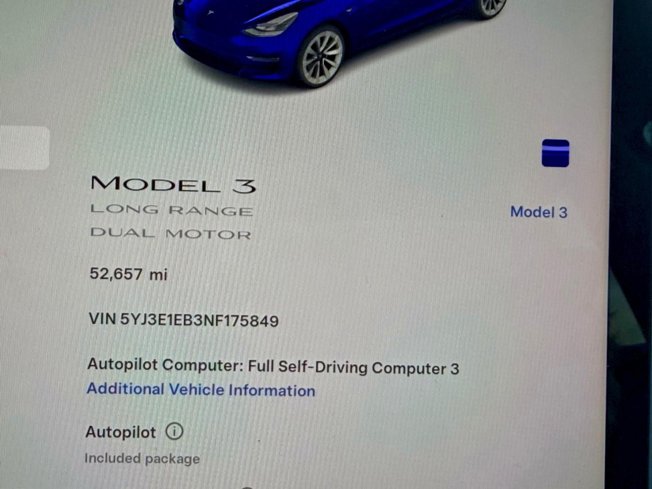 2022 TESLA MODEL 3 photo 8
