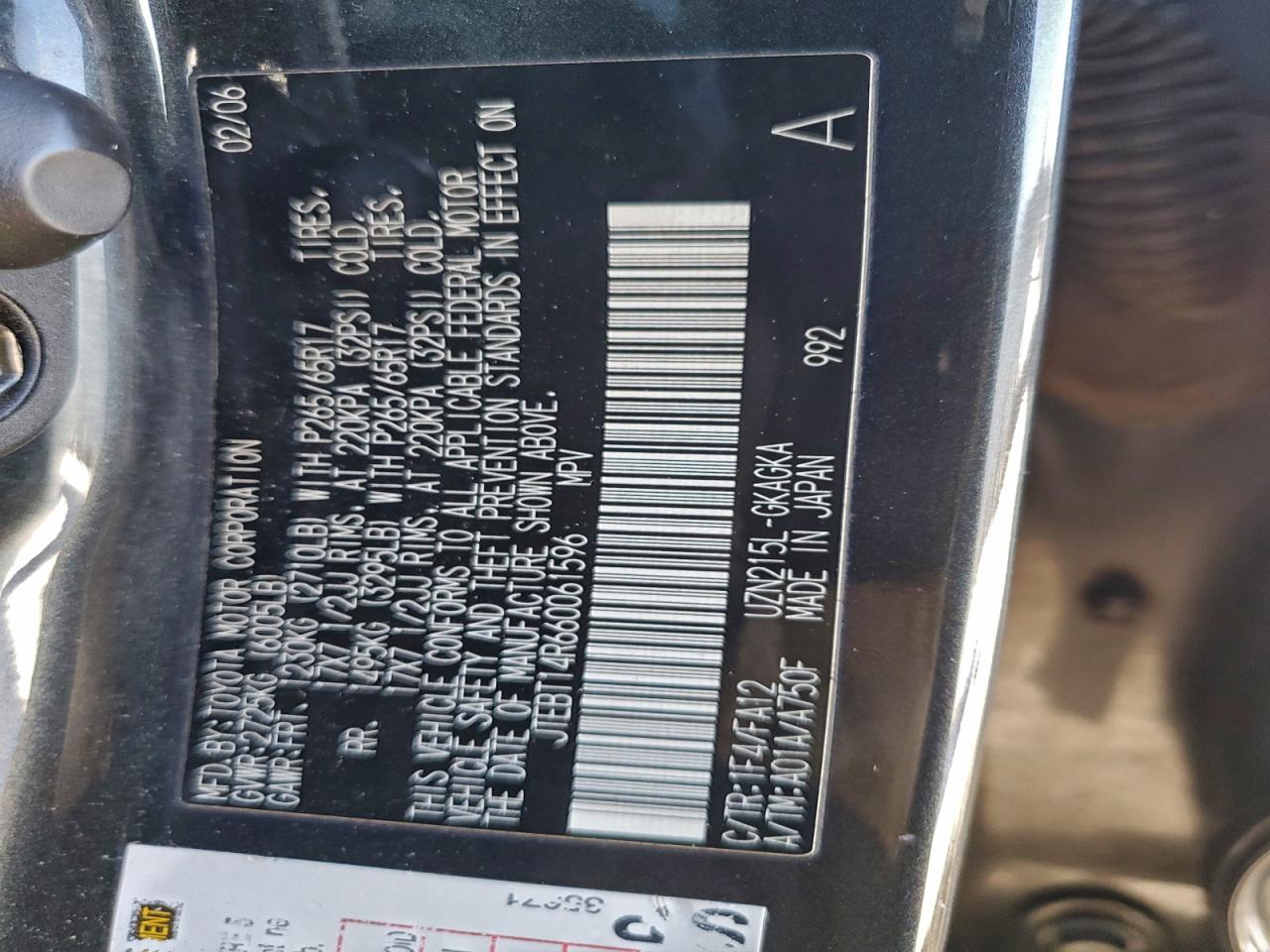 2006 TOYOTA 4RUNNER SR5 photo 13