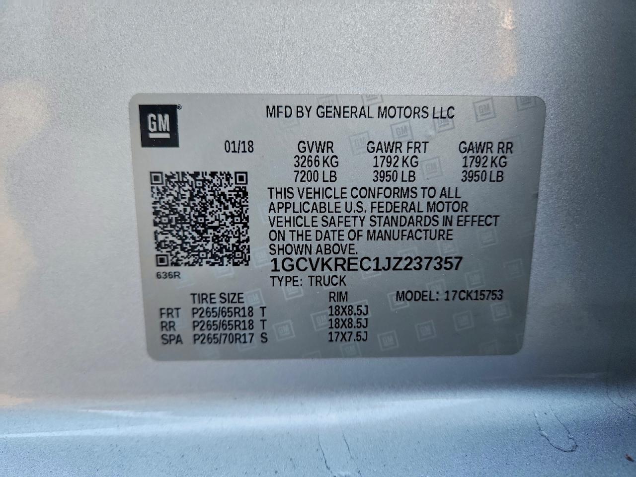 2018 CHEVROLET SILVERADO K1500 LT photo 12
