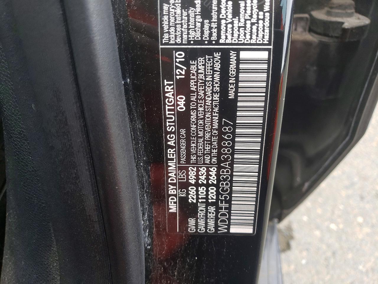 2011 MERCEDES-BENZ E 350 photo 12