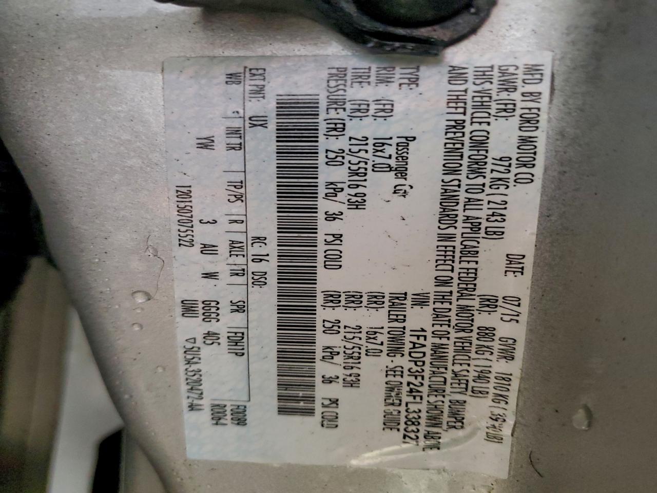 2015 FORD FOCUS SE photo 23