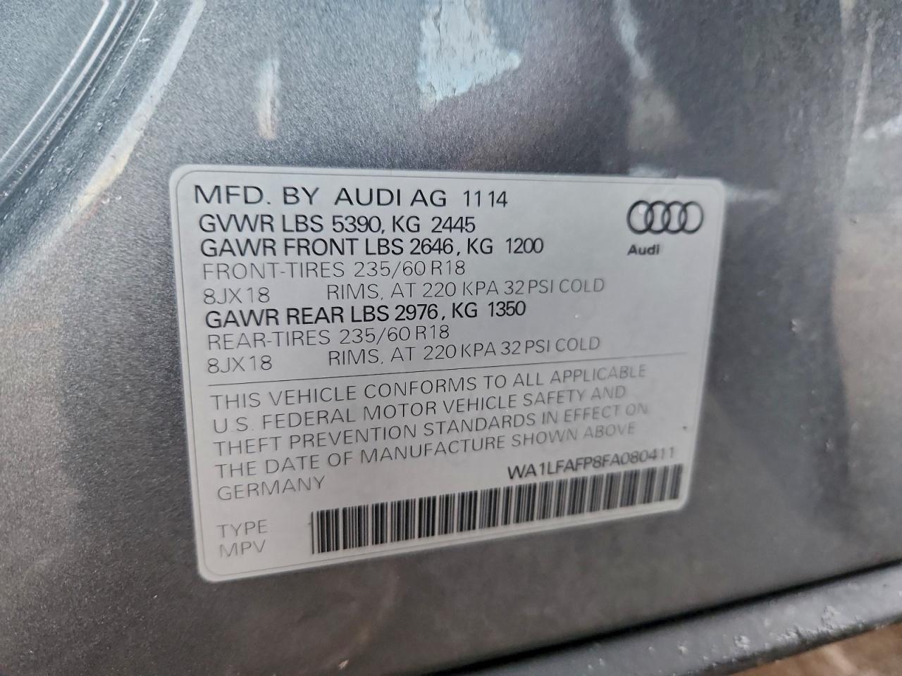 2015 AUDI Q5 PREMIUM PLUS photo 25